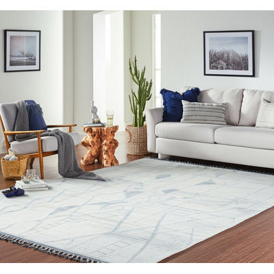 Marrakech Ivory Glyph Hand-Knotted Rug
