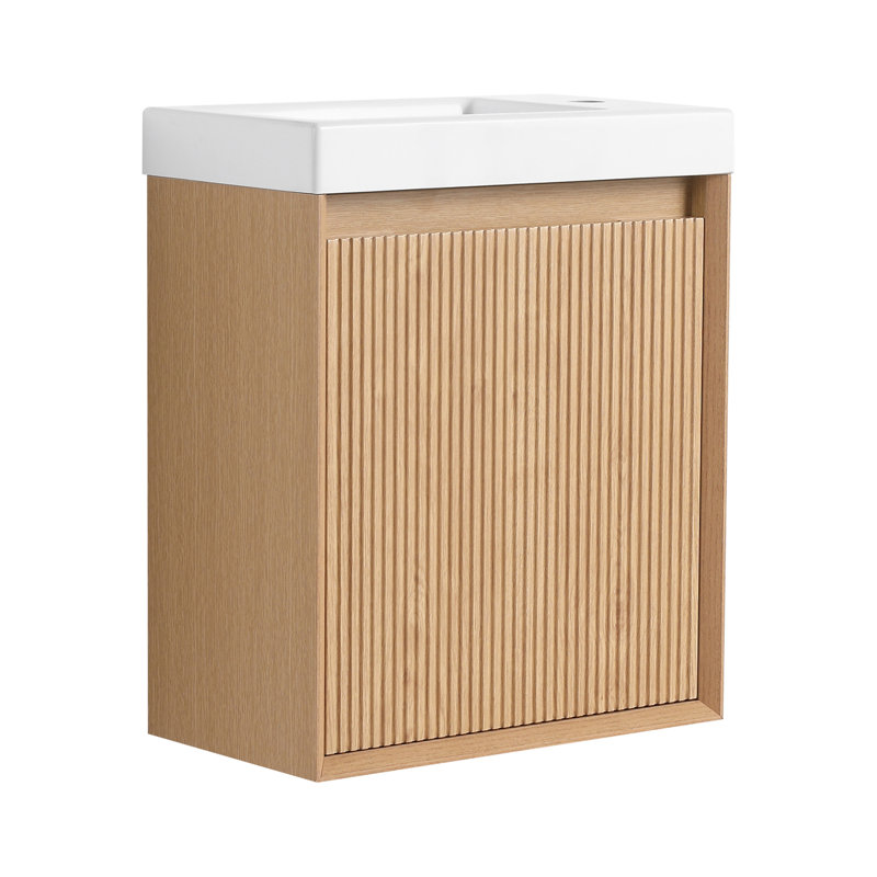 Meuble-lavabo mural 18,5 po avec lavabo en résine