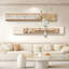 Cream Wood Wall Art With Hydroponic Vase - Living Room Sofa Decor-196319675-196319679