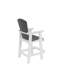 2 hautes chaises d'extérieur - tabourets de bar de patio avec dossier haut en blanc et gris pour le jardin et le balcon 2