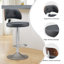 Swivel Bar Stools Seat Adjustable H 62-84cm Barstools with Upholstered Back(set of 2/4)-2059650894-2059650895