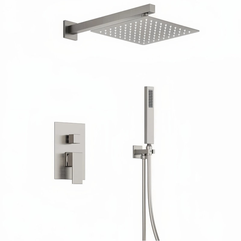 Crozet Pressure Balance Two-Function Shower System with 10-inch Rain Shower Head and Hand Shower (Valve Included)