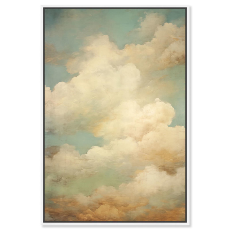 «Timeless Sky Canvas Elegant Farm House» par , Cadre blanc, H 16 po x l 11 po