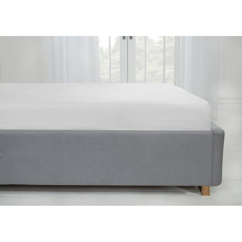 Kirke Flannel Fitted Sheet, White, Single (3')