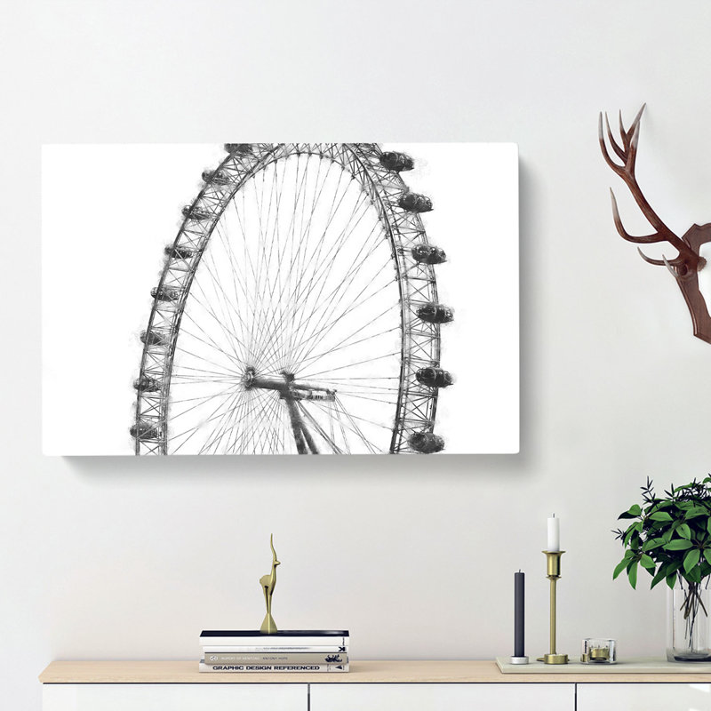 The London Eye London - Wrapped Canvas, 50cm H x 76cm W x 3cm D