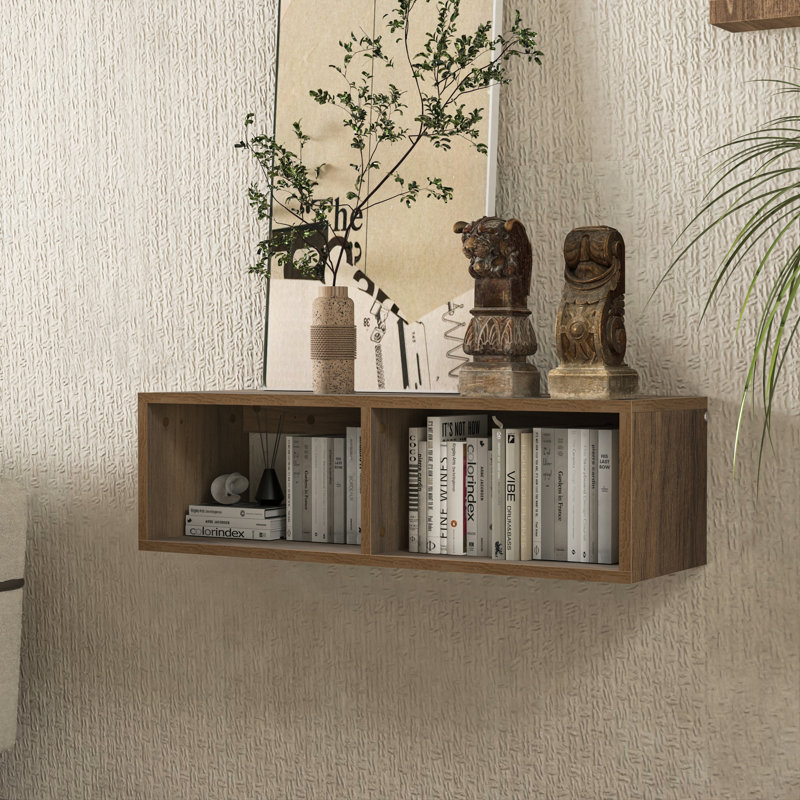Modular Floating Tv Console Box, Walnut