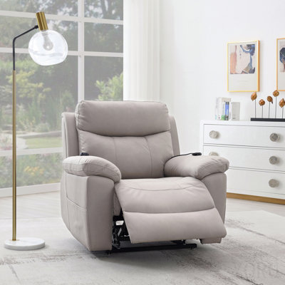 Fauteuil inclinable électrique en microfibre poli Chriki