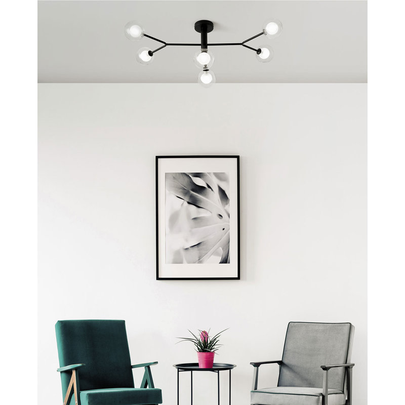 Cheryll Glass Semi Flush Mount