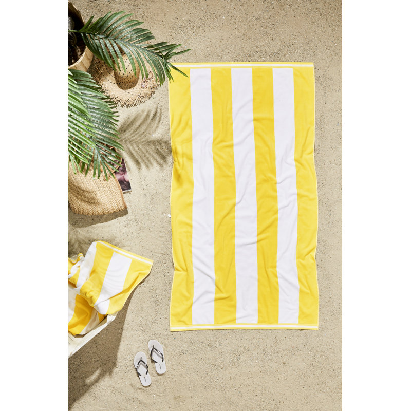 Ozdilek Cabana Beach Towel  40*72 - 500 GSMTurkish Cotton, 100% Cotton, Luxury, Quick Dry, Extra Large, Soft Absorbent, (Sunshine Glow)