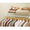 Ensemble de tablettes de rangement en fil blanc SuperSlide avec tringle pour garde-robe
