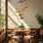 Lucien 5-Light Seagrass Pendant Light Modern Linear Chandelier With Natural Shade In Matte Black