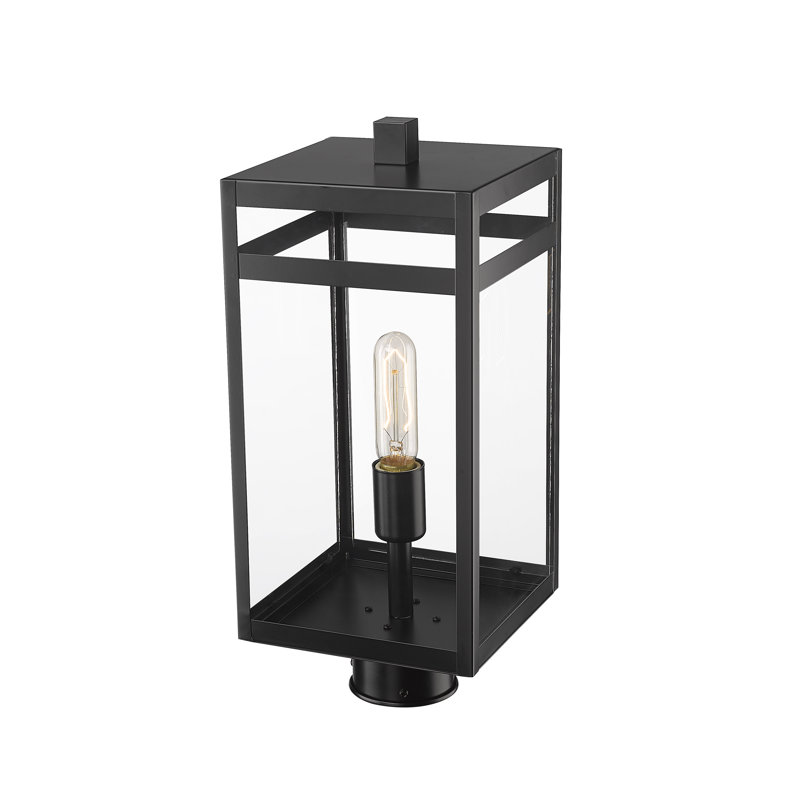 Tête de lanterne câblée noire à 1 lumière Sylmar, H 17,75 po x l 7,5 po x P 7,5 po