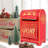  Vintage Santa Mailboxes, Letters to Santa Mailbox-North Pole Post Box Xmas Decor, Large Holiday Decoration for Letters, Gift Cards & Mantel Display