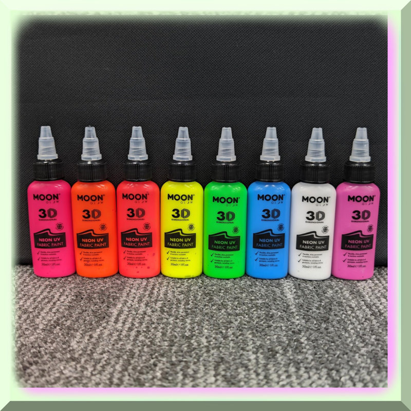 GlowDye Neon Pink 3D Fabric Paint 1.01 fl oz