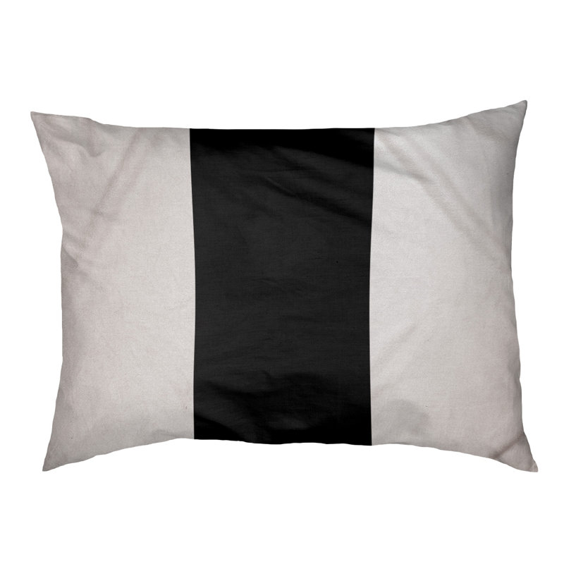 Coussin Detroit, White/Black, Medium (28" W x 18" D x 6" H)