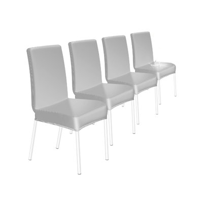 Leather Box Cushion Dining Chair Slipcover