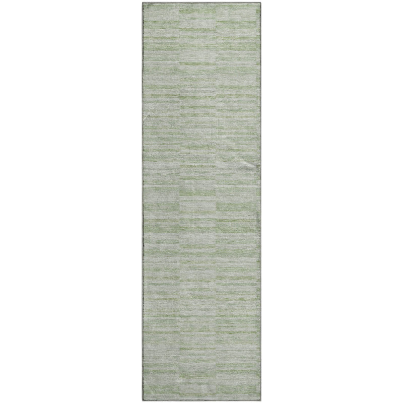 Premium Machine Washable Prisco Sage Rug, Runner 2'3" x 7'6"