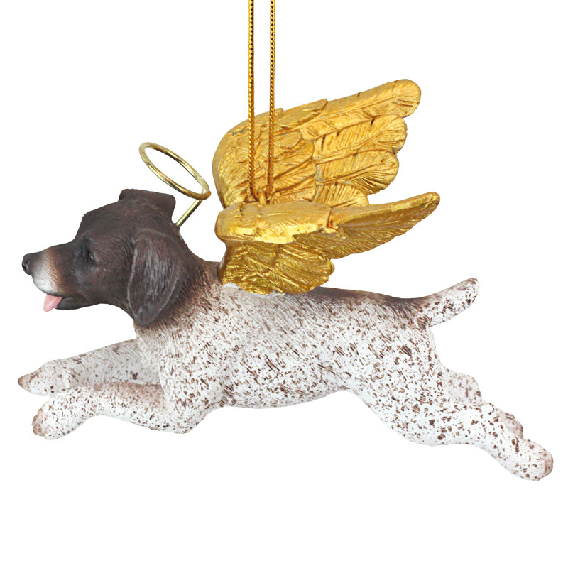 Ornement en forme d'ange pour chien «Honor the Pooch Pointer»