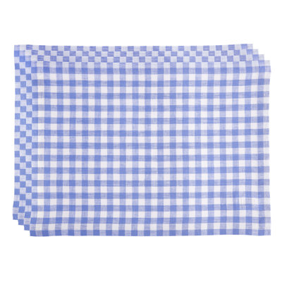 Gingham Checks - 100% Pure Linen Placemats
