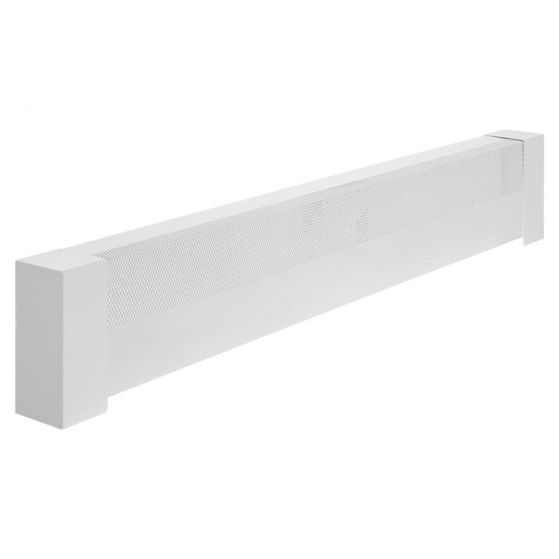 Baseboard Heater Covers, Basic Series 4 ft Standard Electric Heating Unit Front Cover for Home Improvement, Heavy-duty Steel, Easy Installation for Bedroom Replacing Old Cover, White