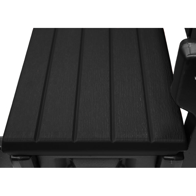 Black 36-Inch 3-Step Slip Resistant Spa Step with Handrails