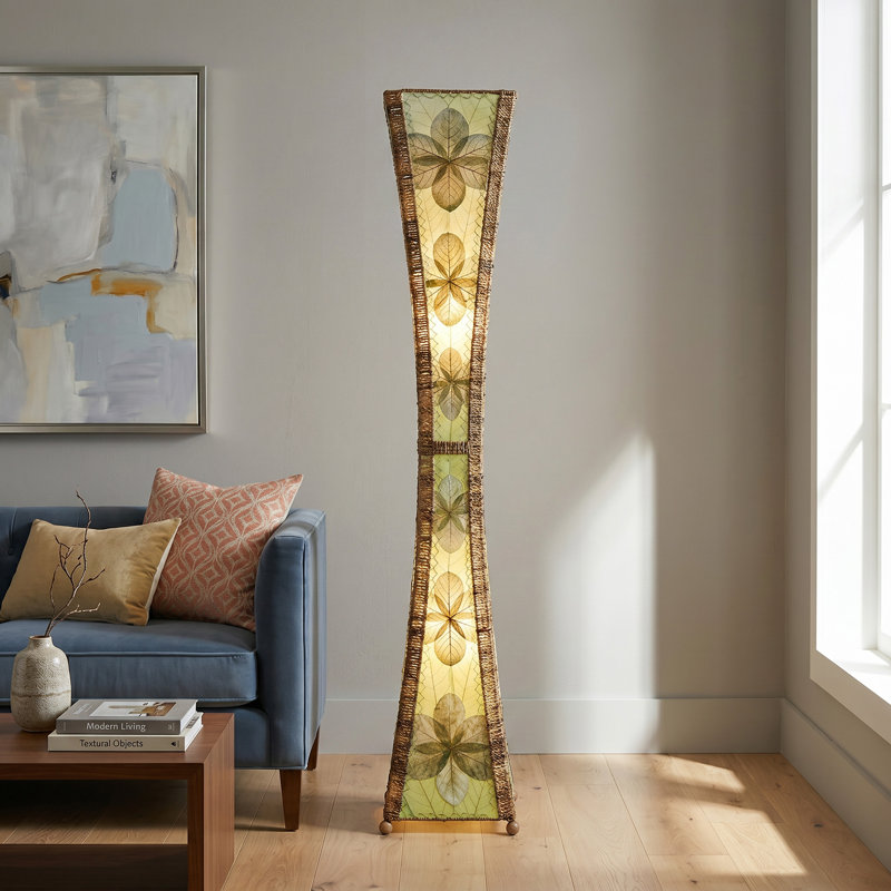 Lampe sur pied colonne 72 "Quintan, vert
