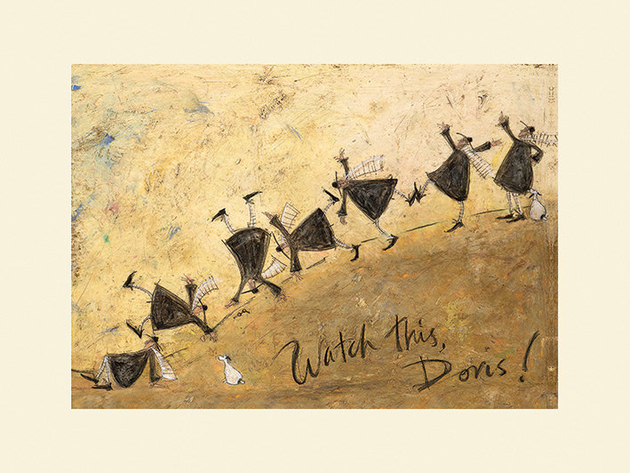 'Watch This, Doris!' by Sam Toft - Unframed Painting Print on Paper