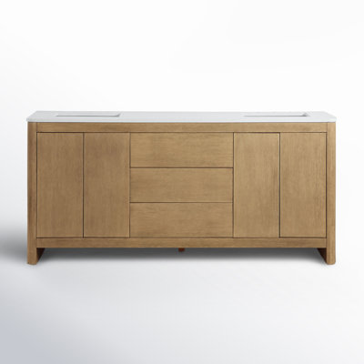 Raye 72'' Double Bathroom Vanity with Quartz Top