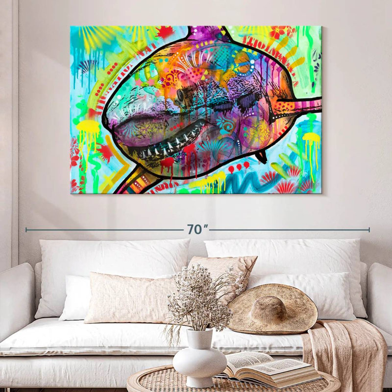 Colorful Shark, 34" H x 51" W