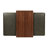Jarmo Full-Grain Genuine Italian Leather Ottoman With Walnut Table-126057877