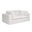 Canapé modulaire 78,8 x 39,4 po - 2PC Combinaison moelleuse en velours côtelé pour salon, chambre à coucher, appartement, sans assemblage requis, blanc