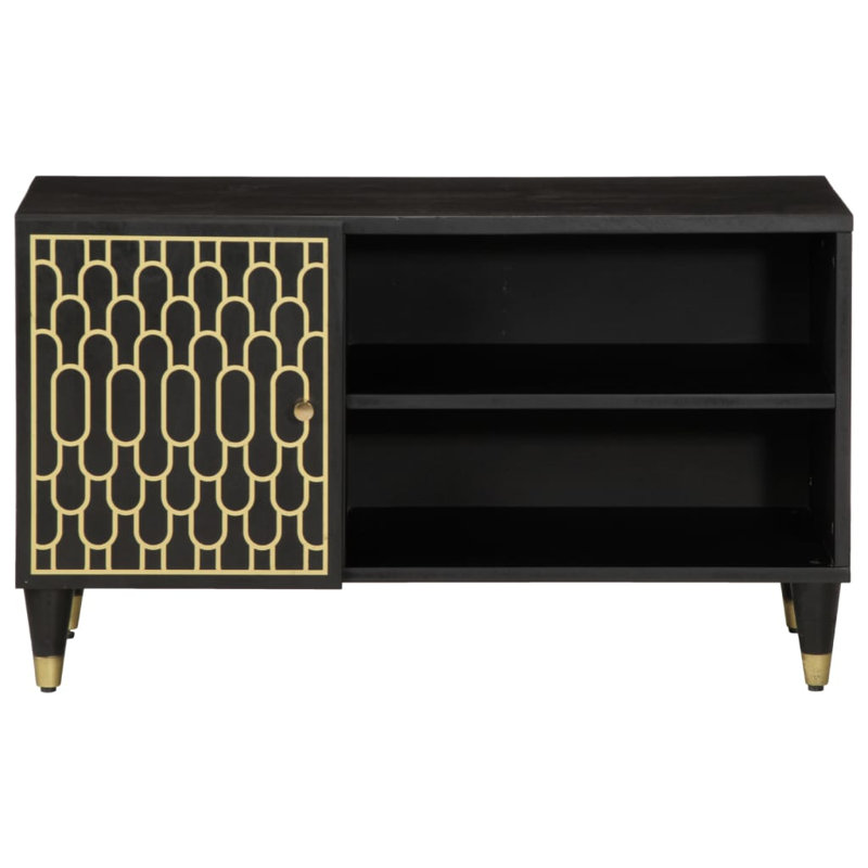 Aikeem TV Stand for TVs up to 32", Gold/Black