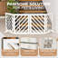 Darius Solid Acacia Wood 4-Panel Freestanding Pet Gate, 81" Wide-91854791