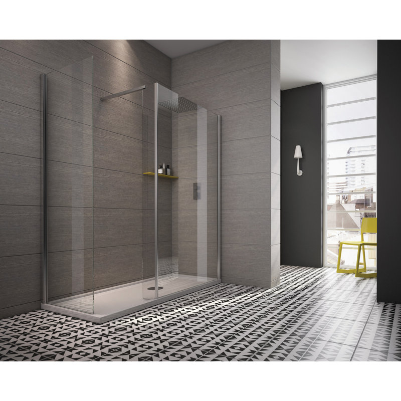Worcester 680mm W x 2000mm H Walk In Glass Screens with Clear Glass