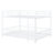 Full Over Full Size Metal Bunk Bed With Slide And Guardrails, White-759370531-759370525