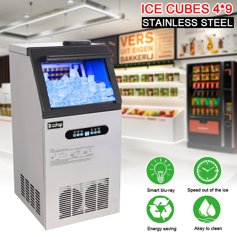 Winado 110 Lb. Daily Production Cube Clear Ice Freestanding Ice
