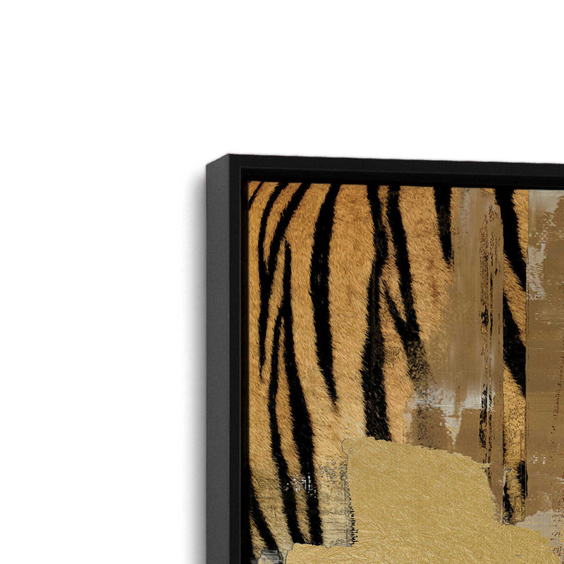 «Abstract Safari I» par Amber Sterling, reproduction d'art, L 36 x H 36, Noir, Toile avec cadre