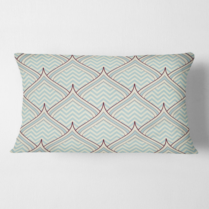Ornement avec des éléments décoratifs. - Coussin Mid-Century