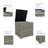 4 Piece Sofa Set With Storage Box Grey