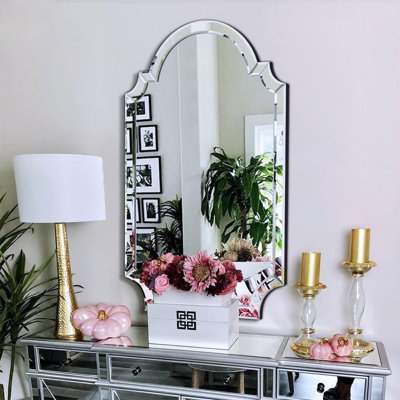 Hovhannes Arch Wall Mirror with Hooks