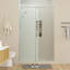 Paroi de douche l 48 po x H 76 po, porte de douche en verre trempé transparent de 8 mm avec rail tubulaire en acier inoxydable 304, panneaux réversibles-53953333