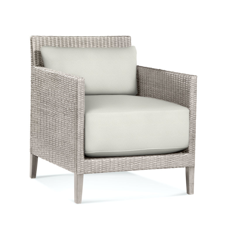 Beryl Armchair, Green Performance Fabric; 0851-54, Antique Frost White