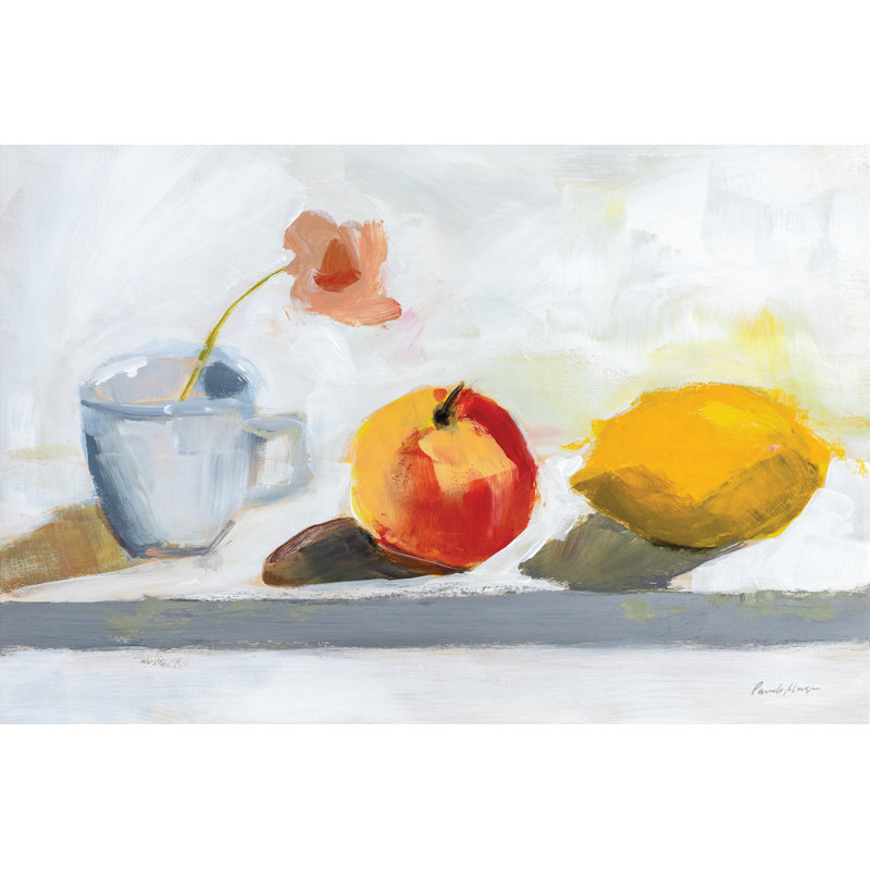 Lemon Apple Cup by Pamela Munger - Wrapped Canvas Painting, 30cm H x 46cm W x 3.8cm D