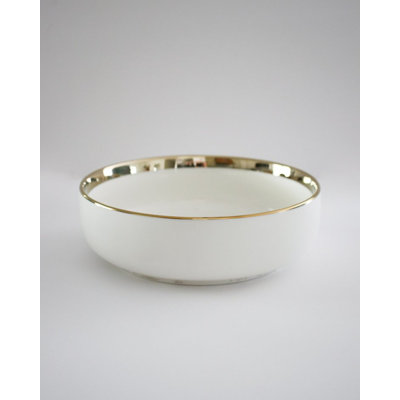 Bol blanc avec bordure dorée The Luxury Collection - grand 7,4 po