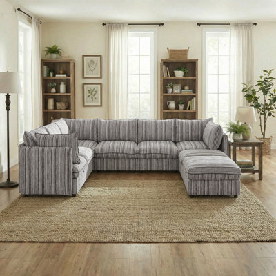 Canapé modulaire sans accoudoirs, 8 sièges (comprend 4 ensembles de 2 chaises / 8 sièges individuels), canapé convertible avec rangement, dossier amovible, fonction repose-pieds