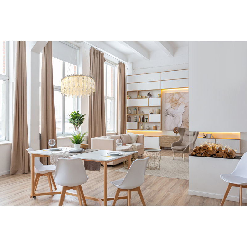 Fung 1 - Light Chrome LED Pendant, 70cm W x 59cm D
