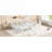 Classic white solid pine double shared platform floor bed with guardrails for compact shared bedrooms, minimalistic design