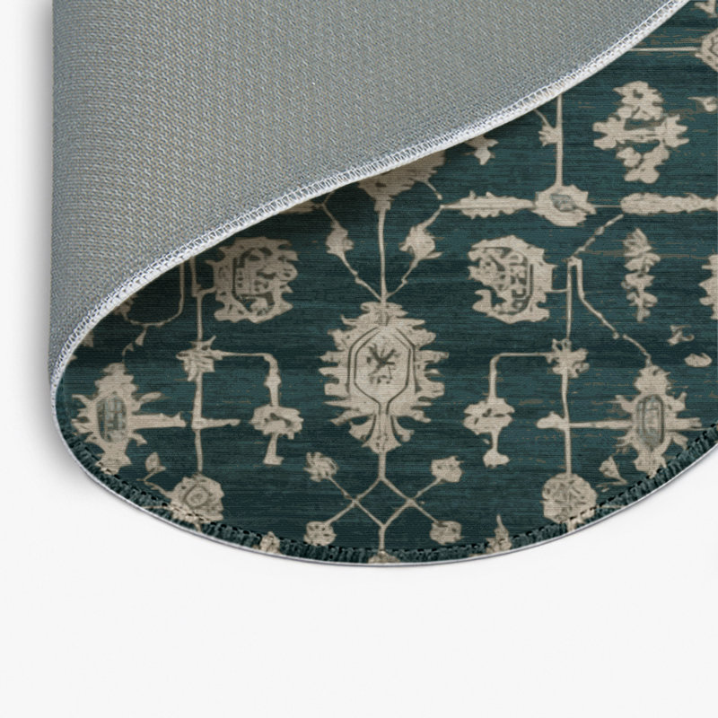Tapis vert intérieur et extérieur surteint, Rond 5 pi