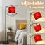 Lampe sur pied à arc avec abat-jour réglable Red Grunge Vintage lampe sur pied sale 3 températures de couleur à haut gradateur avec interrupteur au pied pour la chambre à coucher
