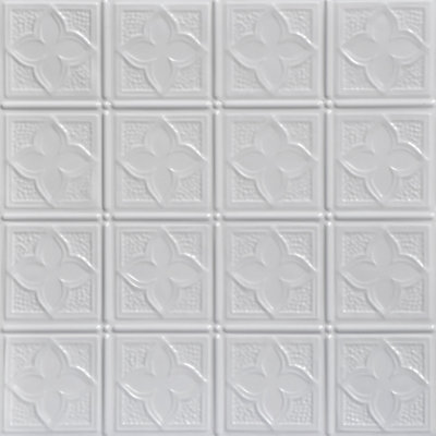 Carreau de plafond en fer-blanc clouté 2 pi x 2 pi Clover